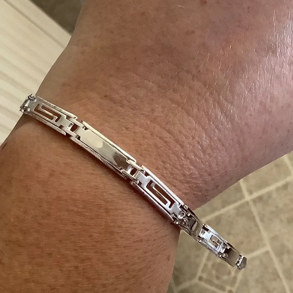 Sterling SILVER 925 GREEK DESIGN WOMAN BRACELET NEW​